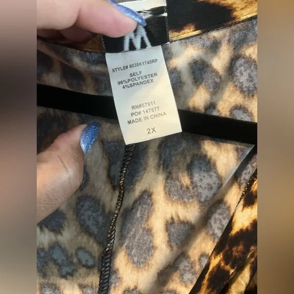 Leopard Print Sleeveless Dress - Picture 3 of 6